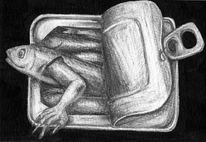 Pencil and Paint on Paper, 4" x 6"